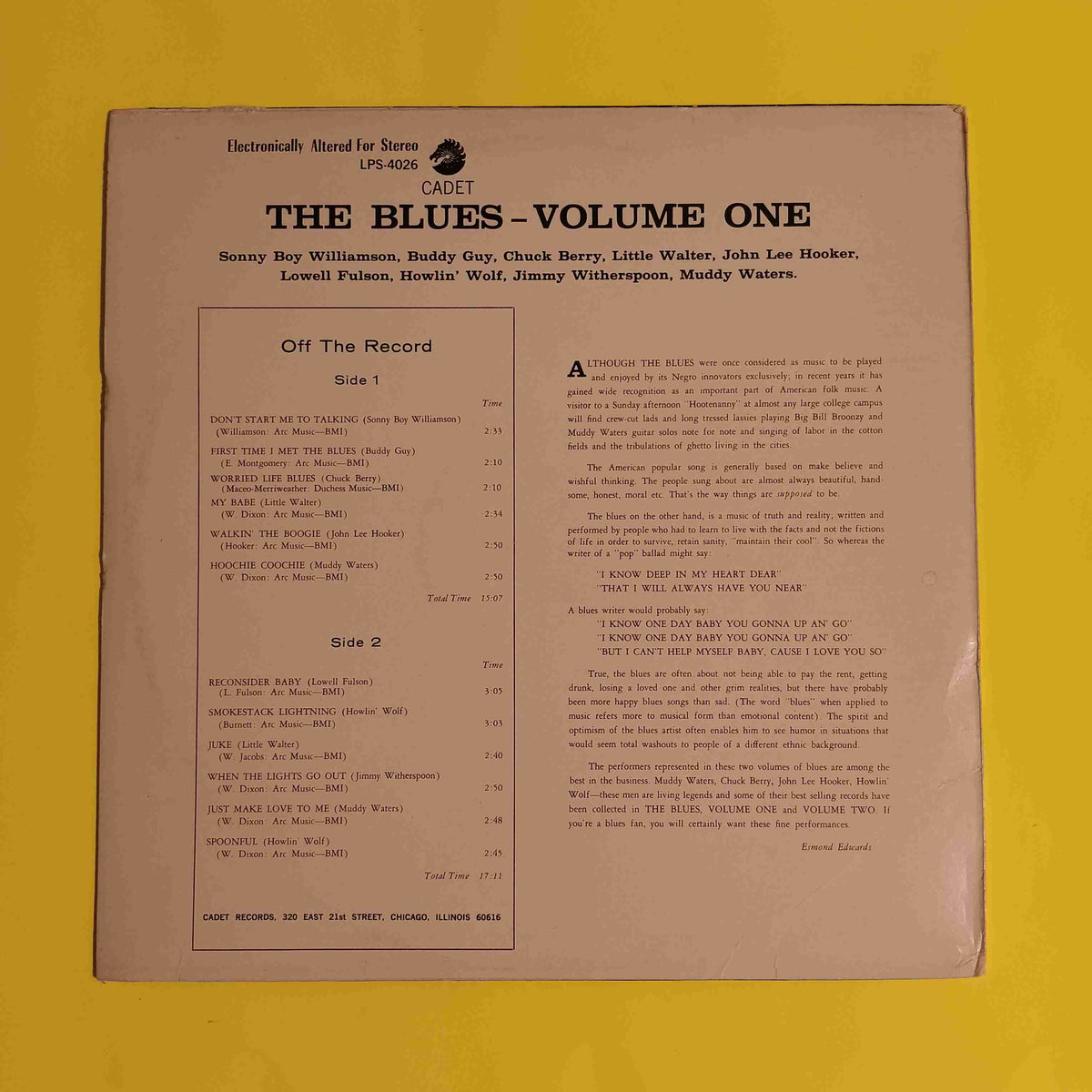 Various - The Blues Volume 1 OG Stereo - 1984 - LPS 4026 Used - VG++ - Vinyl Various - The Blues Volume 1 OG Stereo - 1984 - LPS 4026 Used - VG++ - Vinyl
