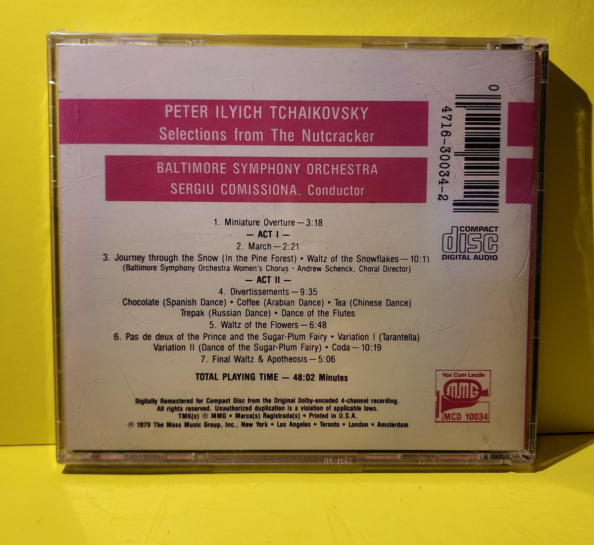 Tchaikovsky*, Baltimore Symphony Orchestra, Sergiu Comissiona - Selections From The Nutcracker - 1985 - MCD 10034 New - Sealed - CDs Tchaikovsky*, Baltimore Symphony Orchestra, Sergiu Comissiona - Selections From The Nutcracker - 1985 - MCD 10034 New - Sealed - CDs