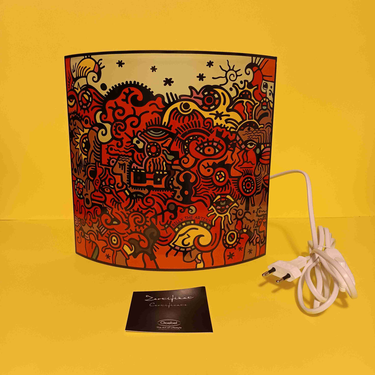 Billy the Artist BTA - Celebration Sunrise - Glass Lamp - New - Art Billy the Artist BTA - Celebration Sunrise - Glass Lamp - New - Art