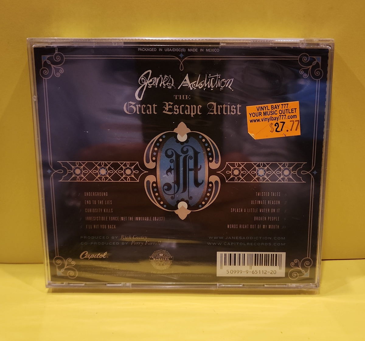 Jane's Addiction - The Great Escape Artist - 2011 - 5099996511220 New - Sealed - CDs Jane's Addiction - The Great Escape Artist - 2011 - 5099996511220 New - Sealed - CDs