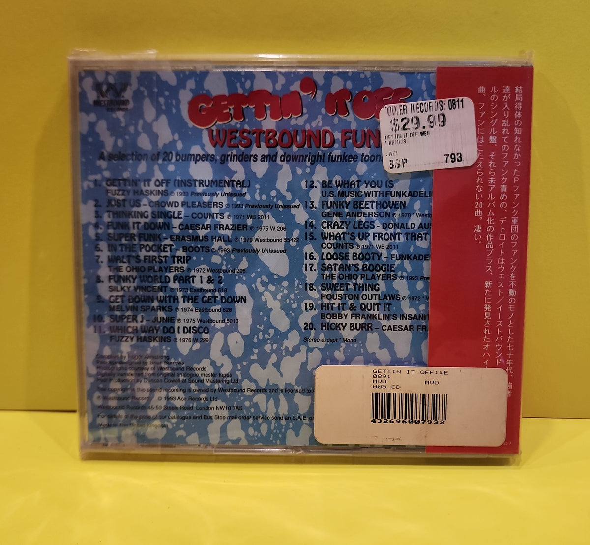 Gettin' it off Various - Westbound Funk - 1993 - PCD-793 New - Sealed - CDs Gettin' it off Various - Westbound Funk - 1993 - PCD-793 New - Sealed - CDs