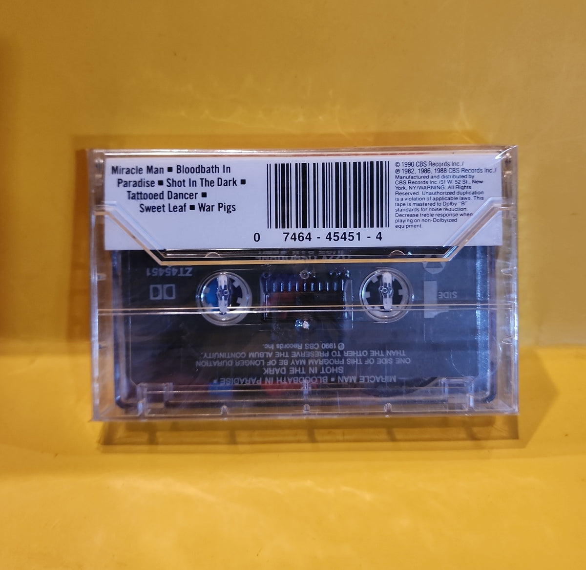 Ozzy Osbourne - Just Say Ozzy - 1990 - 6ZT 45451 New - Sealed - cassettes Ozzy Osbourne - Just Say Ozzy - 1990 - 6ZT 45451 New - Sealed - cassettes