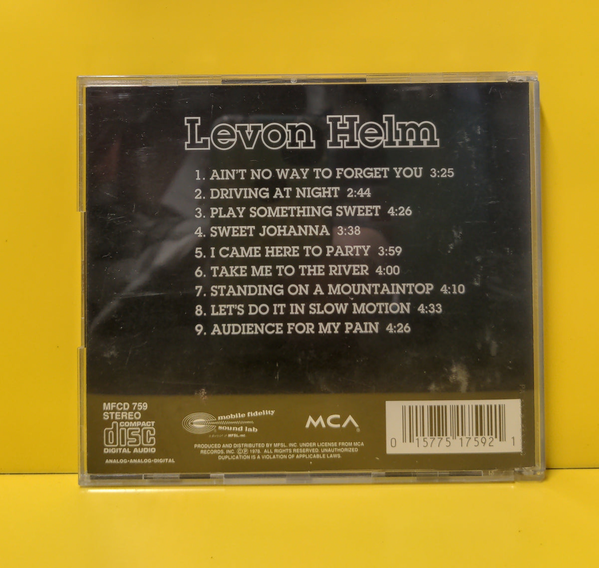 Levon Helm - Levon Helm - 1992 - MFCD 759 Used - EX - CDs - Mobile Fidelity Sound Lab Levon Helm - Levon Helm - 1992 - MFCD 759 Used - EX - CDs - Mobile Fidelity Sound Lab