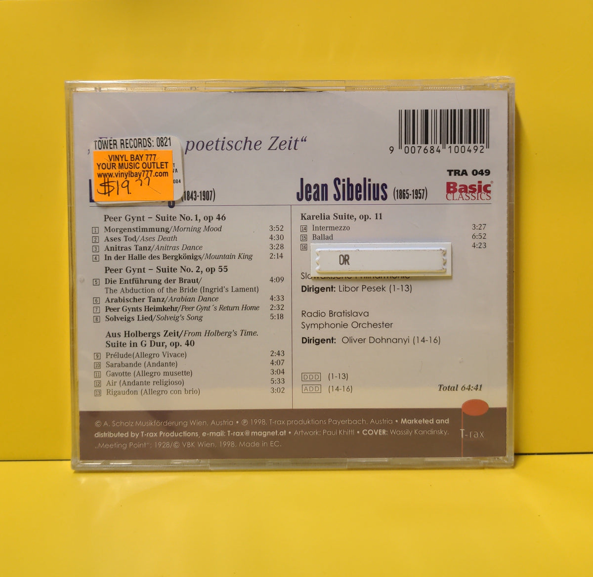 Edvard Grieg, Jean Sibelius - Peer Gynt-Suiten / Karelia Suite - 1998 - TRA 049 New - Sealed - CDs Edvard Grieg, Jean Sibelius - Peer Gynt-Suiten / Karelia Suite - 1998 - TRA 049 New - Sealed - CDs