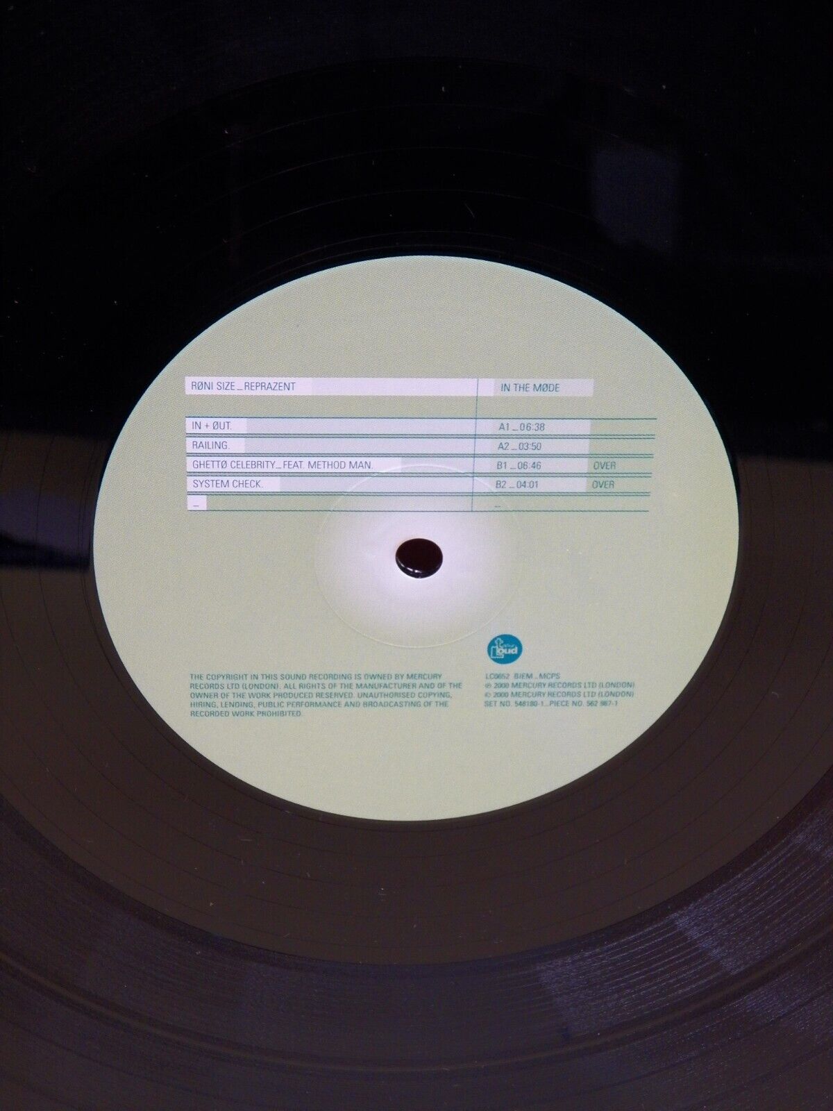 12" 4xLP EX Roni Size / Reprazent In The Mode 2000 Talkin' Loud 548 180-1 12" 4xLP EX Roni Size / Reprazent In The Mode 2000 Talkin' Loud 548 180-1