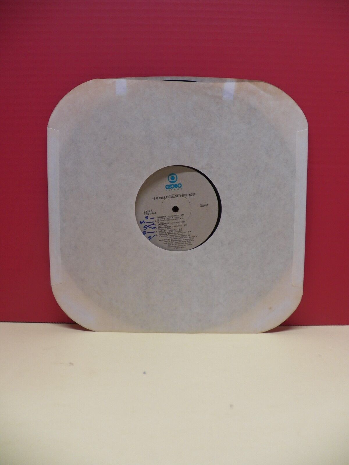 12" LP VG++/EX Baladas En Salsa Y Merengue 1991 Globo Records 3105-1-RL 12" LP VG++/EX Baladas En Salsa Y Merengue 1991 Globo Records 3105-1-RL