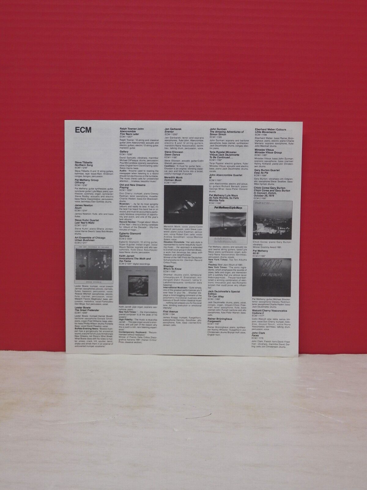 12" M- Pat Metheny & Lyle Mays As Falls Wichita, So Falls Wichita Falls 1981 ECM 12" M- Pat Metheny & Lyle Mays As Falls Wichita, So Falls Wichita Falls 1981 ECM