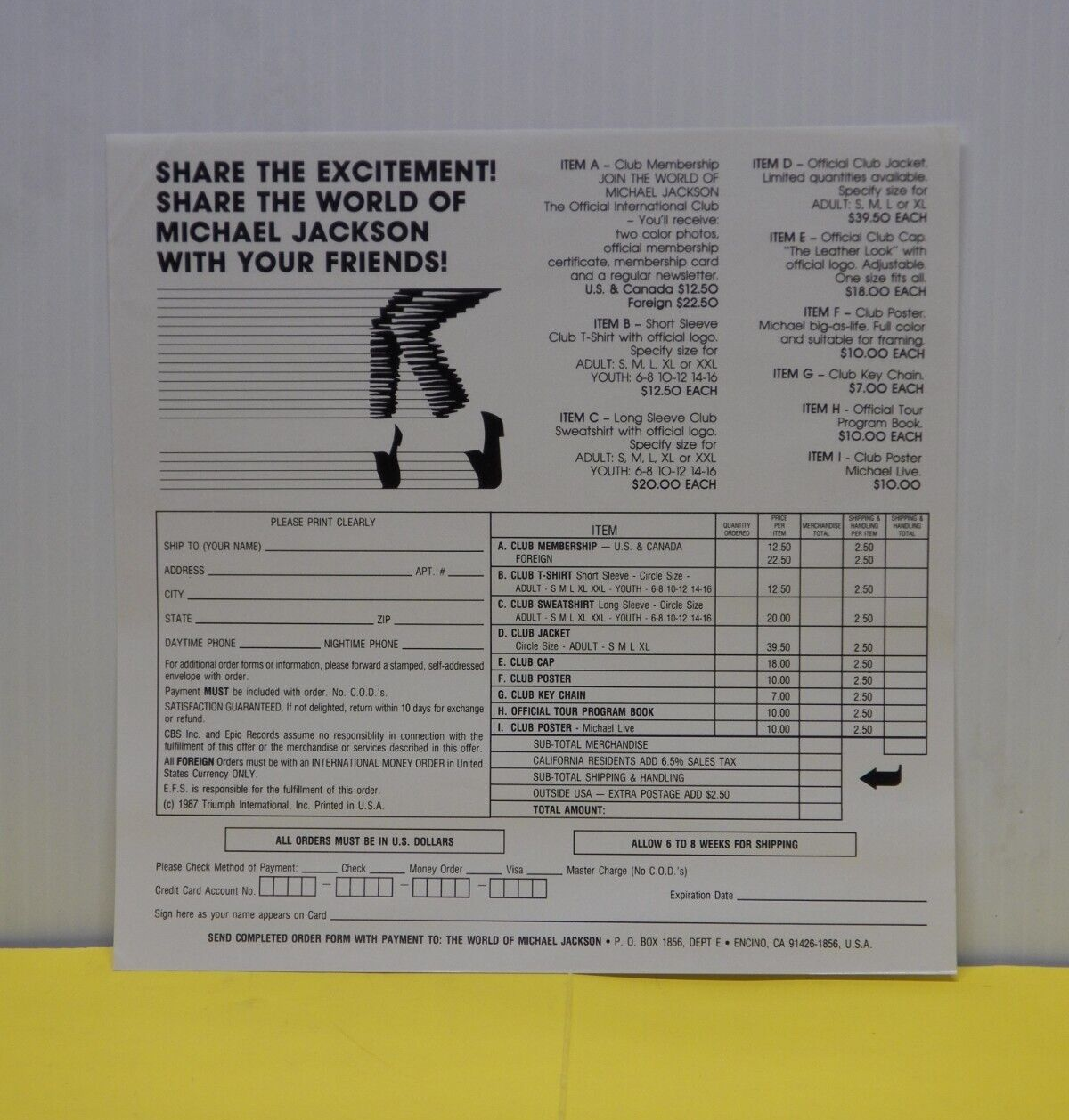 12" LP M- Michael Jackson Bad 1987 Epic OE 40600 12" LP M- Michael Jackson Bad 1987 Epic OE 40600