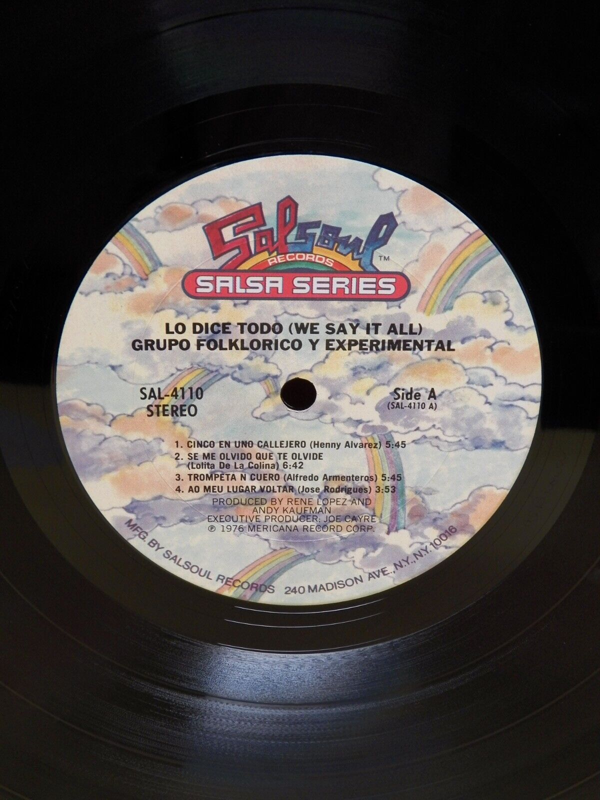 12"LP EX Grupo Folklorico Y Experimental Nuevayorquino Lo Dice Todo 1976 Salsoul 12"LP EX Grupo Folklorico Y Experimental Nuevayorquino Lo Dice Todo 1976 Salsoul