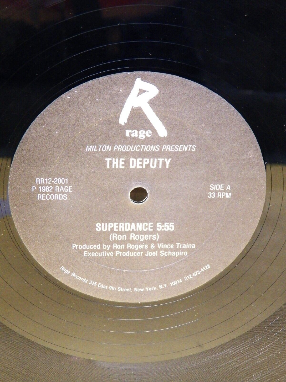 12" Single VG++/EX The Deputy Superdance 1982 Rage Records RR12-2001 12" Single VG++/EX The Deputy Superdance 1982 Rage Records RR12-2001