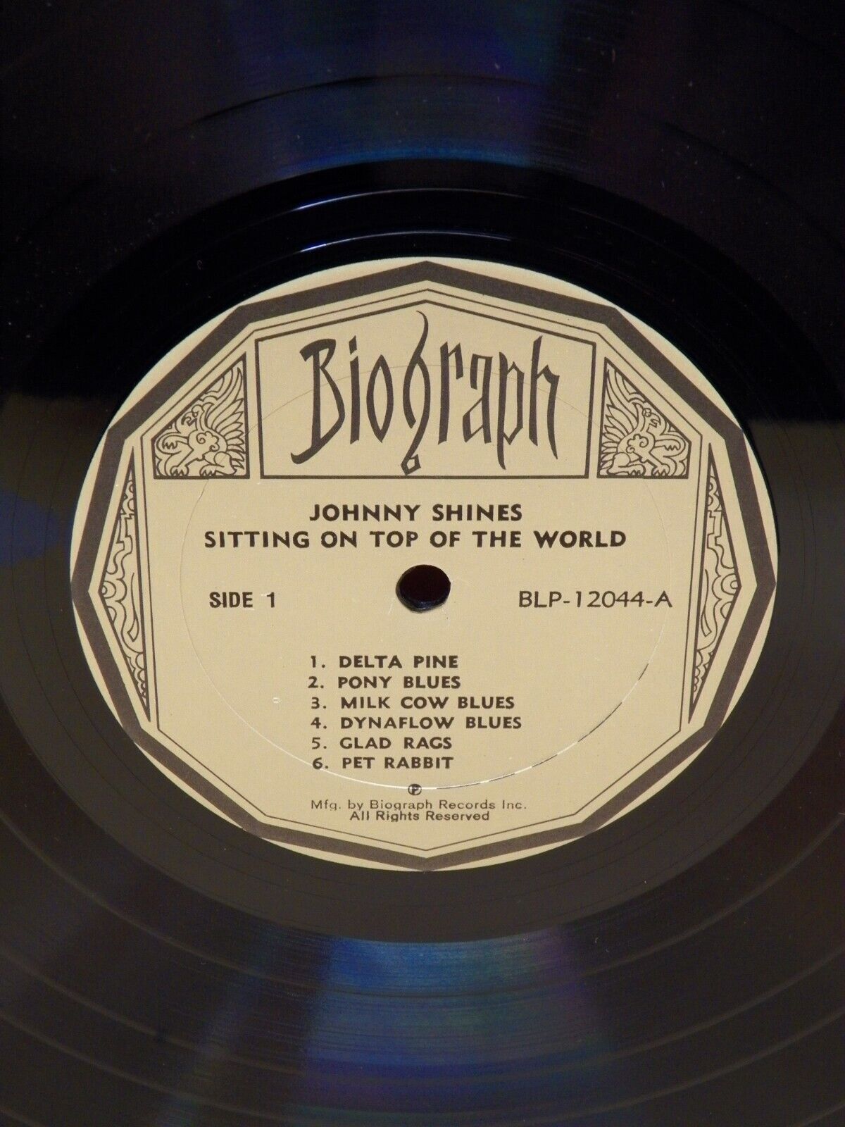 12" LP VG++/EX Johnny Shines Sittin' On Top Of The World 1972 Biograph Stereo 12" LP VG++/EX Johnny Shines Sittin' On Top Of The World 1972 Biograph Stereo