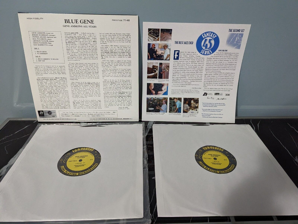 Rare EX 2 LP Vinyl Record Gene Ammons Blue Gene Prestige 7146 Limited ed .45 RPM Rare EX 2 LP Vinyl Record Gene Ammons Blue Gene Prestige 7146 Limited ed .45 RPM