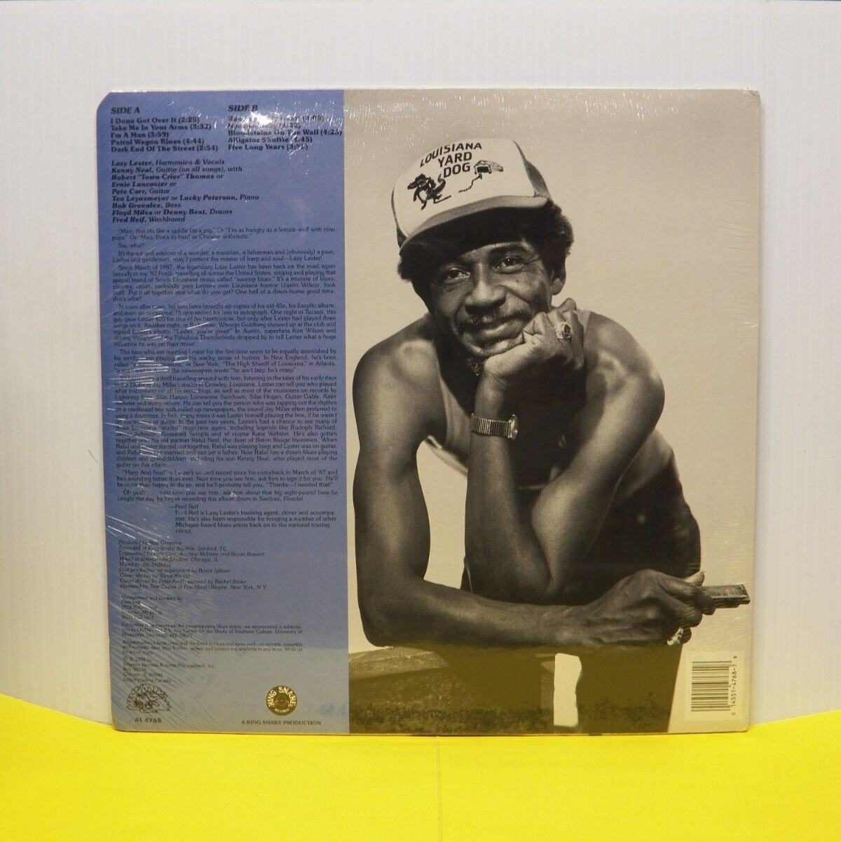 Sealed 12" LP Lazy Lester Harp & Soul 1988 Alligator Records AL 4768 Sealed 12" LP Lazy Lester Harp & Soul 1988 Alligator Records AL 4768