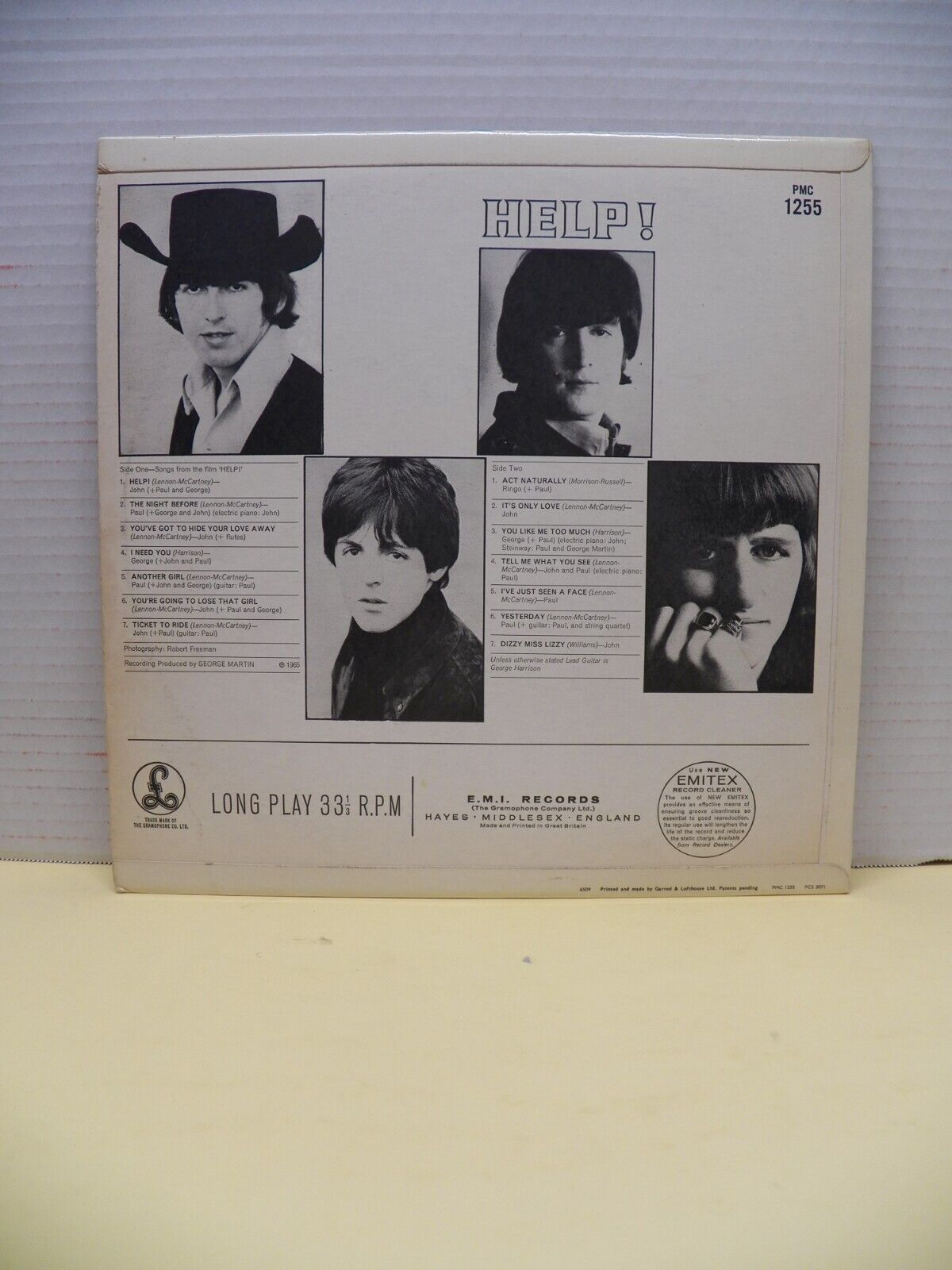 12" LP VG+ The Beatles Help! 1965 Parlophone Mono Variant A 1st Press UK Import 12" LP VG+ The Beatles Help! 1965 Parlophone Mono Variant A 1st Press UK Import