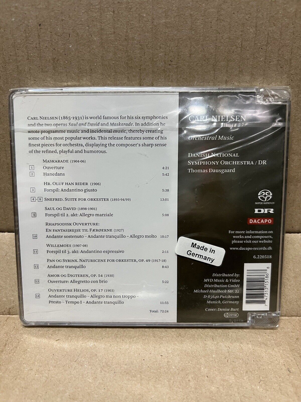 Sealed SACD Thomas Dausgaard Carl Nielsen-Orchestral Music 2006 Dacapo Import Sealed SACD Thomas Dausgaard Carl Nielsen-Orchestral Music 2006 Dacapo Import