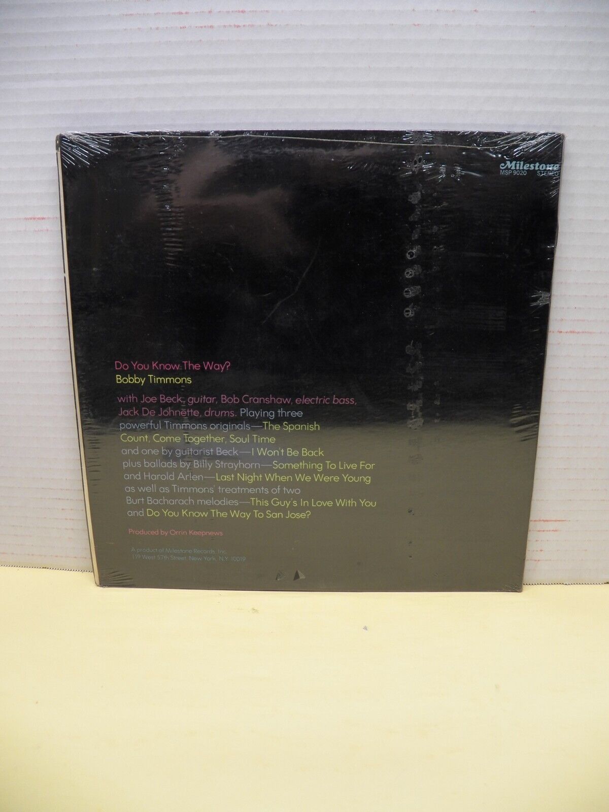 Sealed 12" LP Bobby Timmons Do You Know The Way? 1968 Milestone Stereo MSP 9020 Sealed 12" LP Bobby Timmons Do You Know The Way? 1968 Milestone Stereo MSP 9020