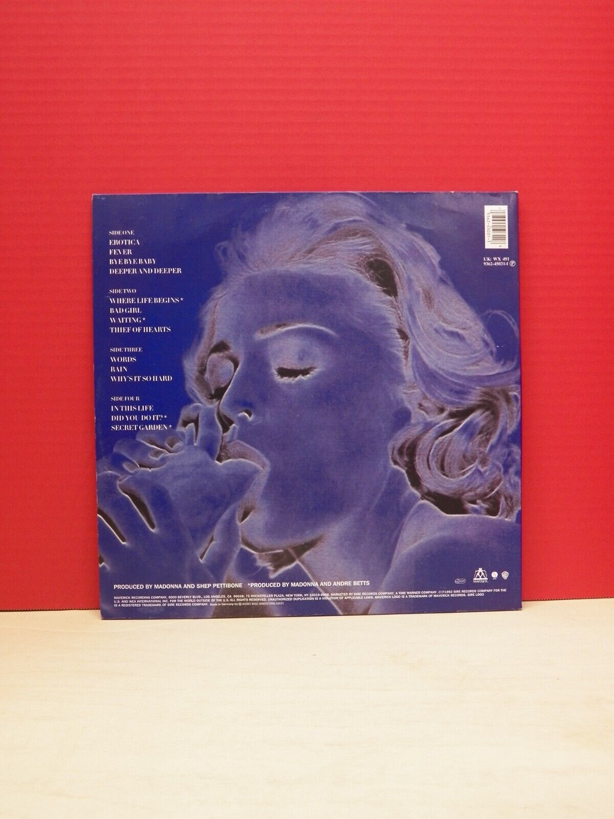 12" 2xLP EX Madonna Erotica 1992 Maverick Germany Import 9362-45031-1 12" 2xLP EX Madonna Erotica 1992 Maverick Germany Import 9362-45031-1