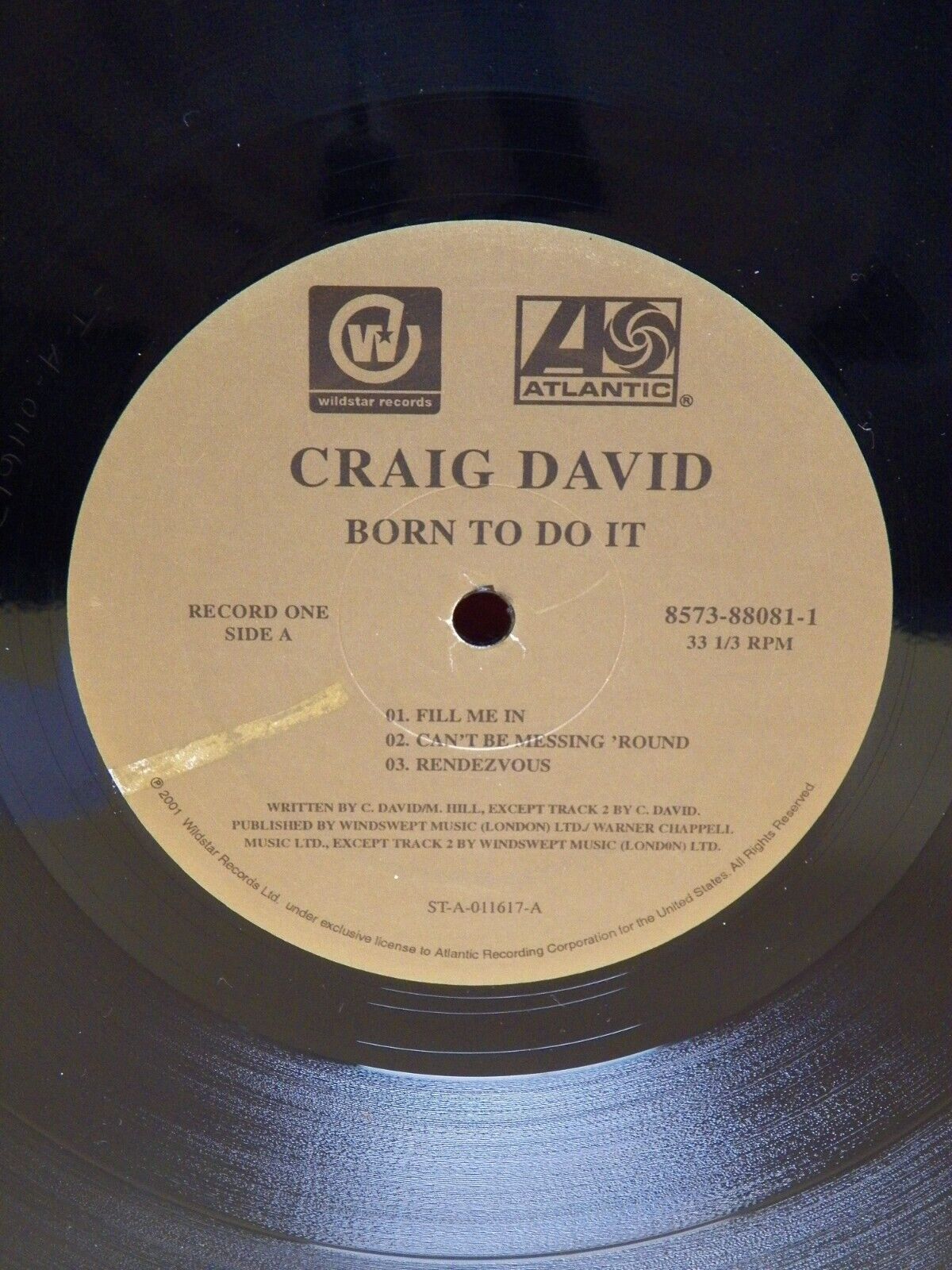12" 2xLP VG++/EX Craig David Born To Do It 2001 Wildstar/Atlantic 8573-88081-1 12" 2xLP VG++/EX Craig David Born To Do It 2001 Wildstar/Atlantic 8573-88081-1