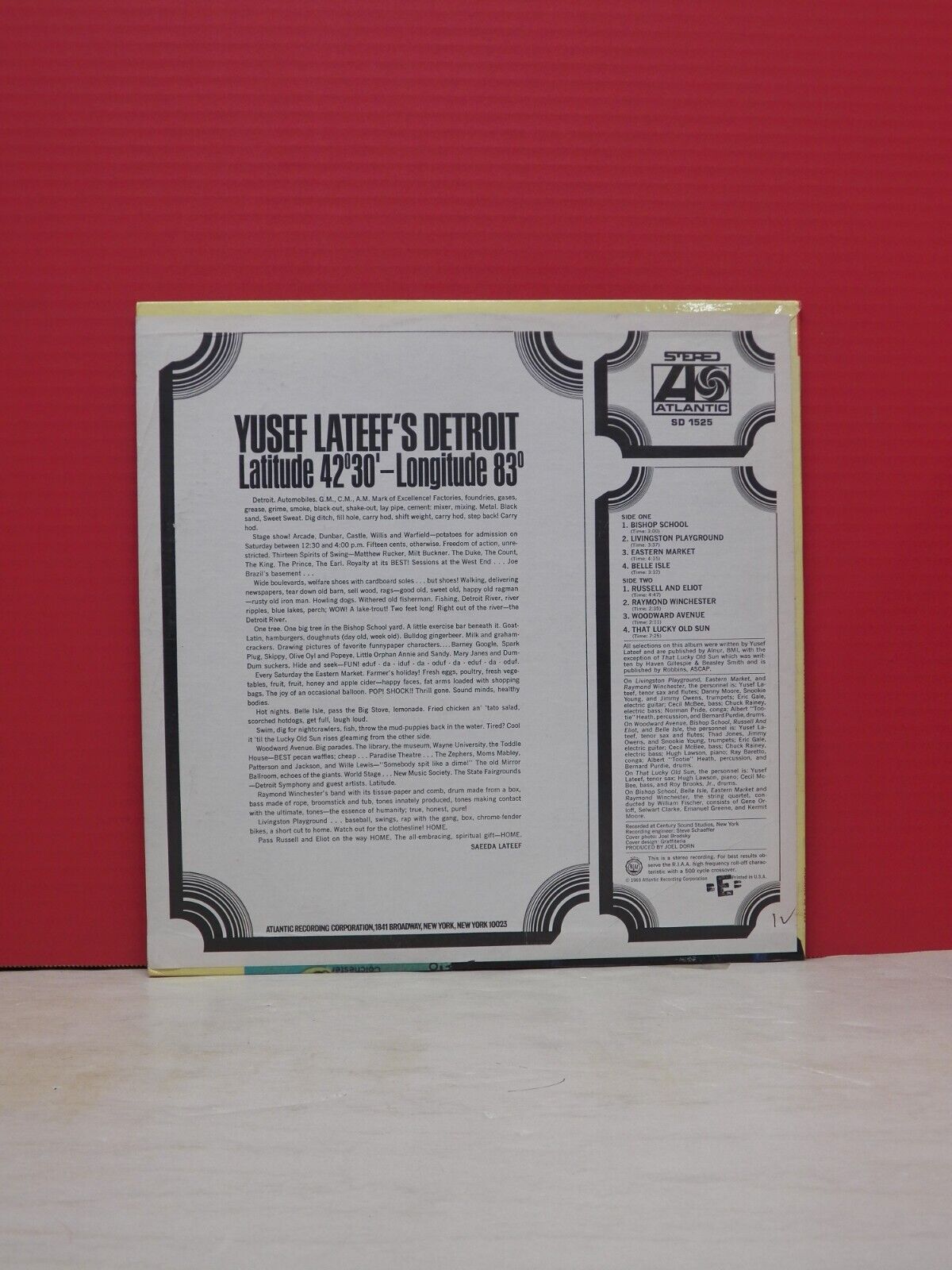 12" LP VG++/EX Yusef Lateef's Detroit Latitude 42 30 Longitude 83 1969 Atlantic 12" LP VG++/EX Yusef Lateef's Detroit Latitude 42 30 Longitude 83 1969 Atlantic