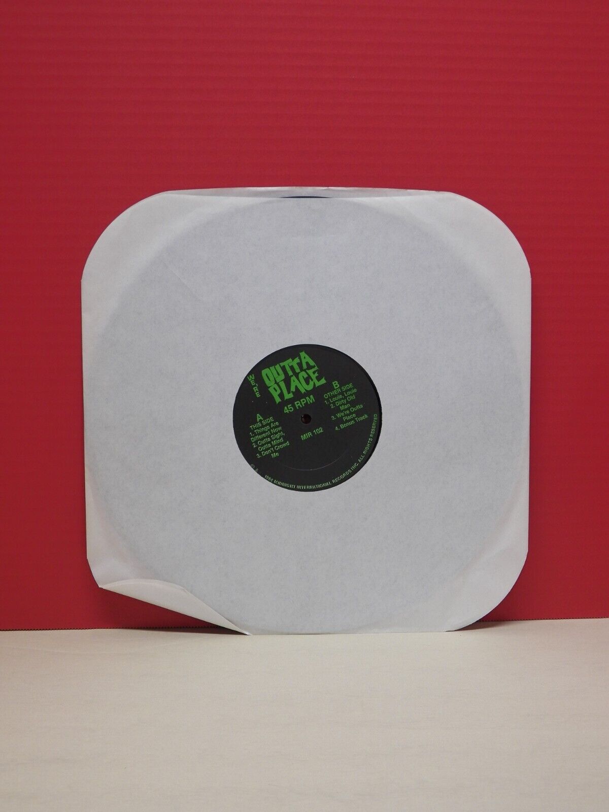 12" Mini LP EX The Outta Place We're Outta Place 1984 Midnight Mono MIR 102 12" Mini LP EX The Outta Place We're Outta Place 1984 Midnight Mono MIR 102