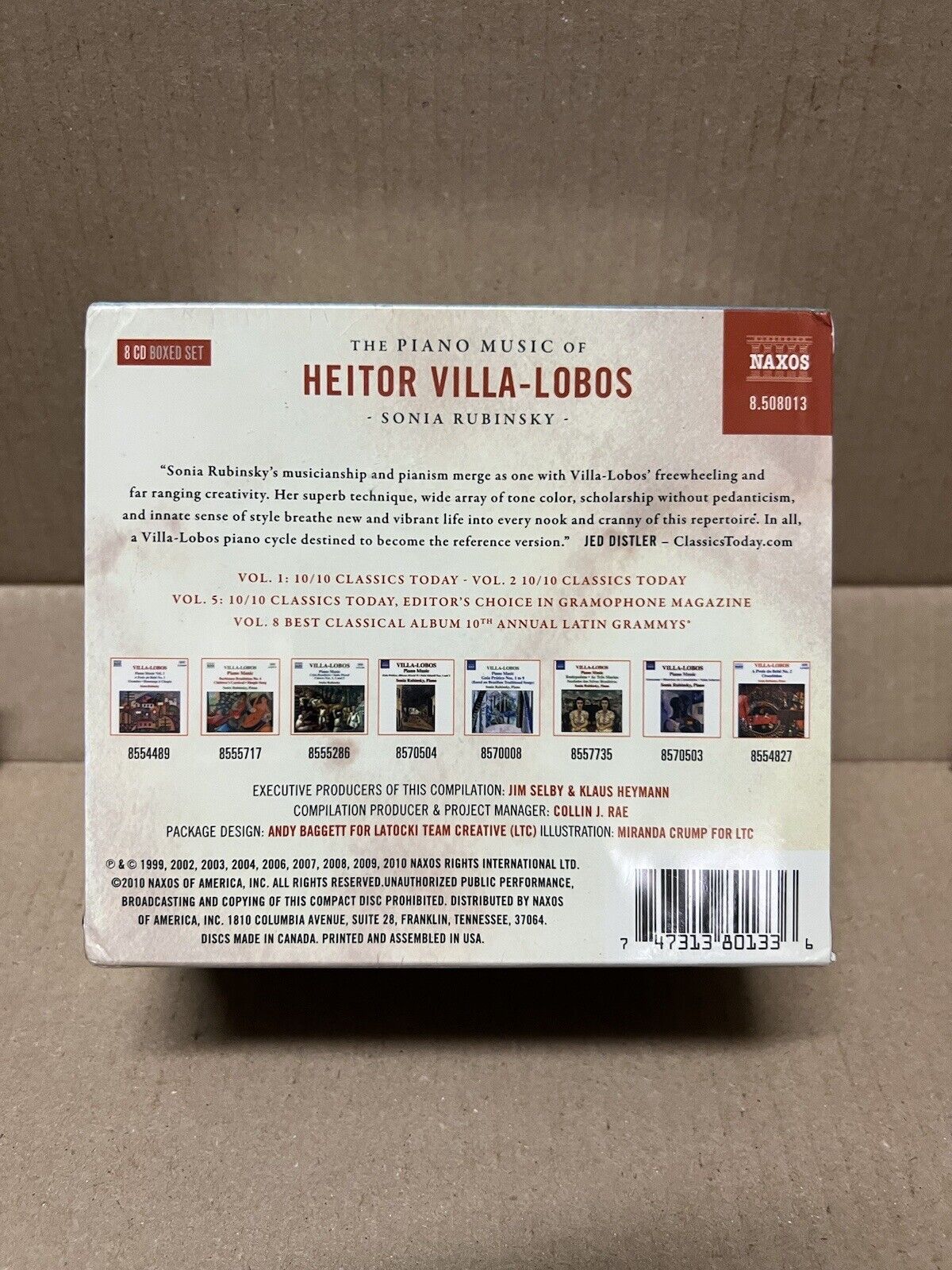 Sealed 8xCD Set Sonia Rubinsky Piano Music Of Heitor Villa-Lobos 2010 Naxos Sealed 8xCD Set Sonia Rubinsky Piano Music Of Heitor Villa-Lobos 2010 Naxos