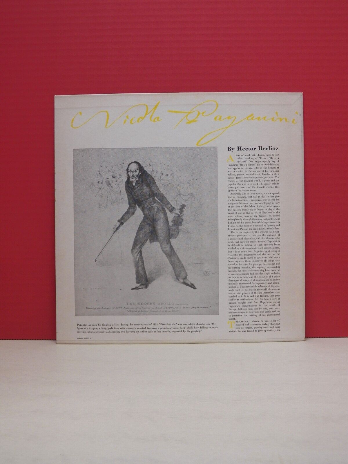 12" LP EX Paganini Concerto No. 4 in D Minor/Concerto No. 1 in D Major 1955 Mono 12" LP EX Paganini Concerto No. 4 in D Minor/Concerto No. 1 in D Major 1955 Mono