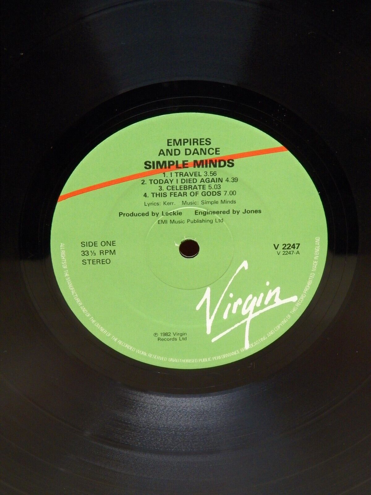 12" LP NM- Simple Minds Empires And Dance 1982 Virgin Reissue UK Import V2247 12" LP NM- Simple Minds Empires And Dance 1982 Virgin Reissue UK Import V2247