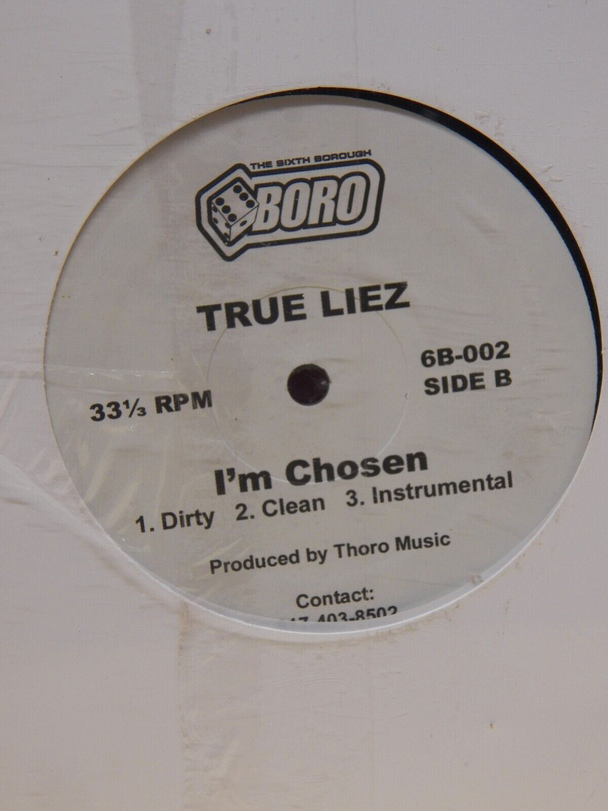 Sealed 12" Single True Liez/Lady Najm/Smoke Lucifer Stressin' Me 6B-002 Sealed 12" Single True Liez/Lady Najm/Smoke Lucifer Stressin' Me 6B-002
