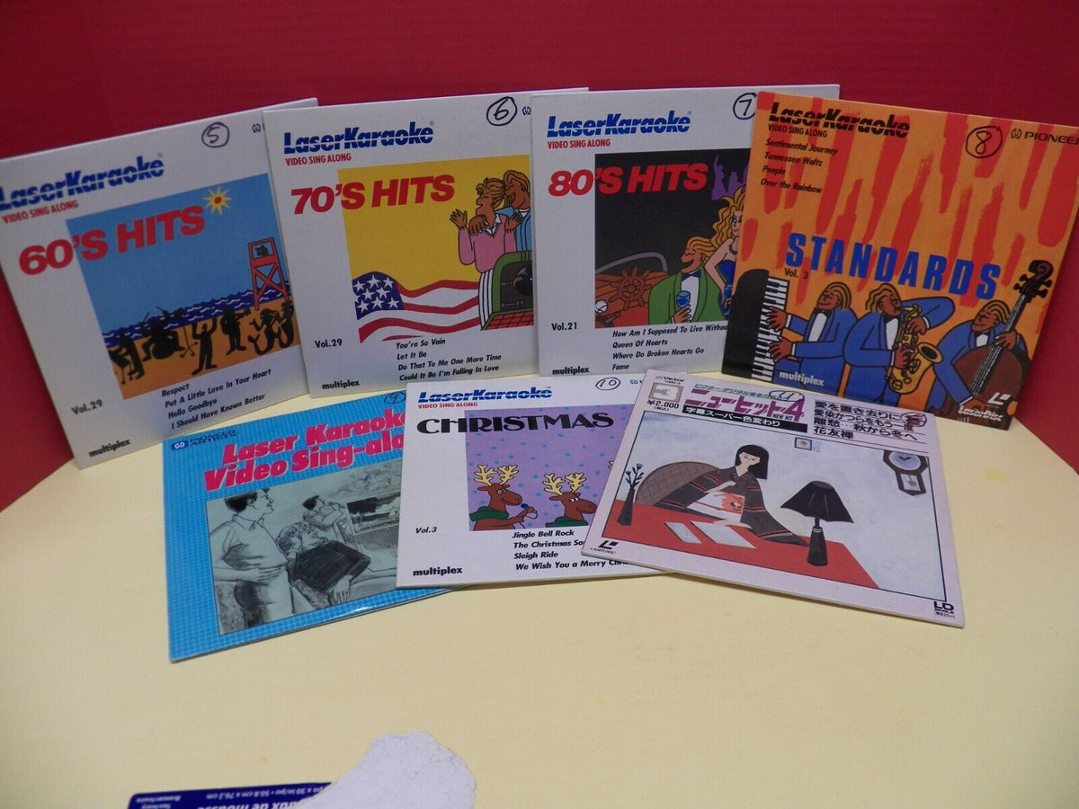Lot of 7 Karaoke Laser Discs 60s, 70s & 80s Hits/Standards/Christmas, etc. Lot of 7 Karaoke Laser Discs 60s, 70s & 80s Hits/Standards/Christmas, etc.