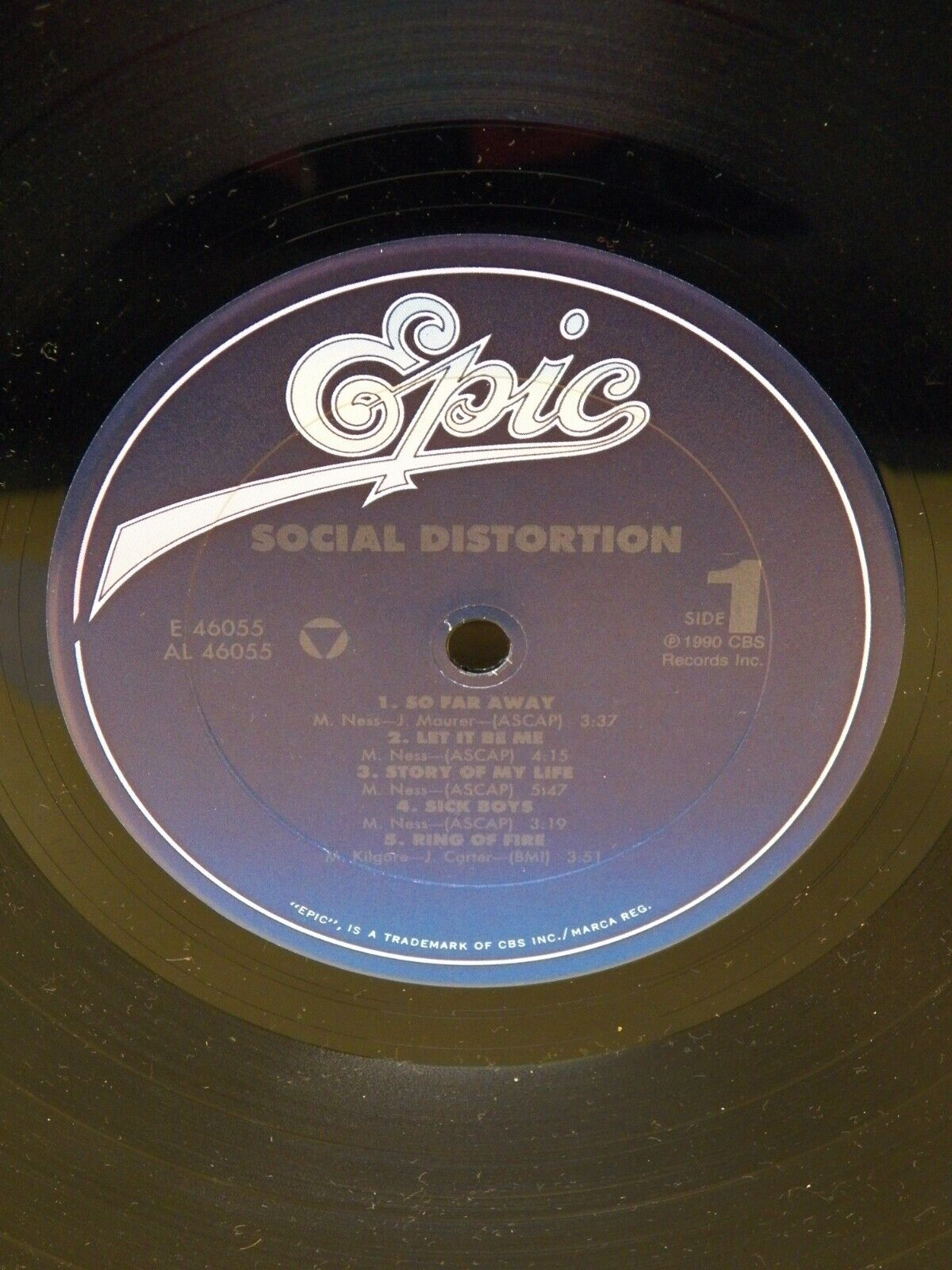 12" LP VG++/EX Social Distortion Social Distortion 1990 Epic Promo w/ Press Bio 12" LP VG++/EX Social Distortion Social Distortion 1990 Epic Promo w/ Press Bio