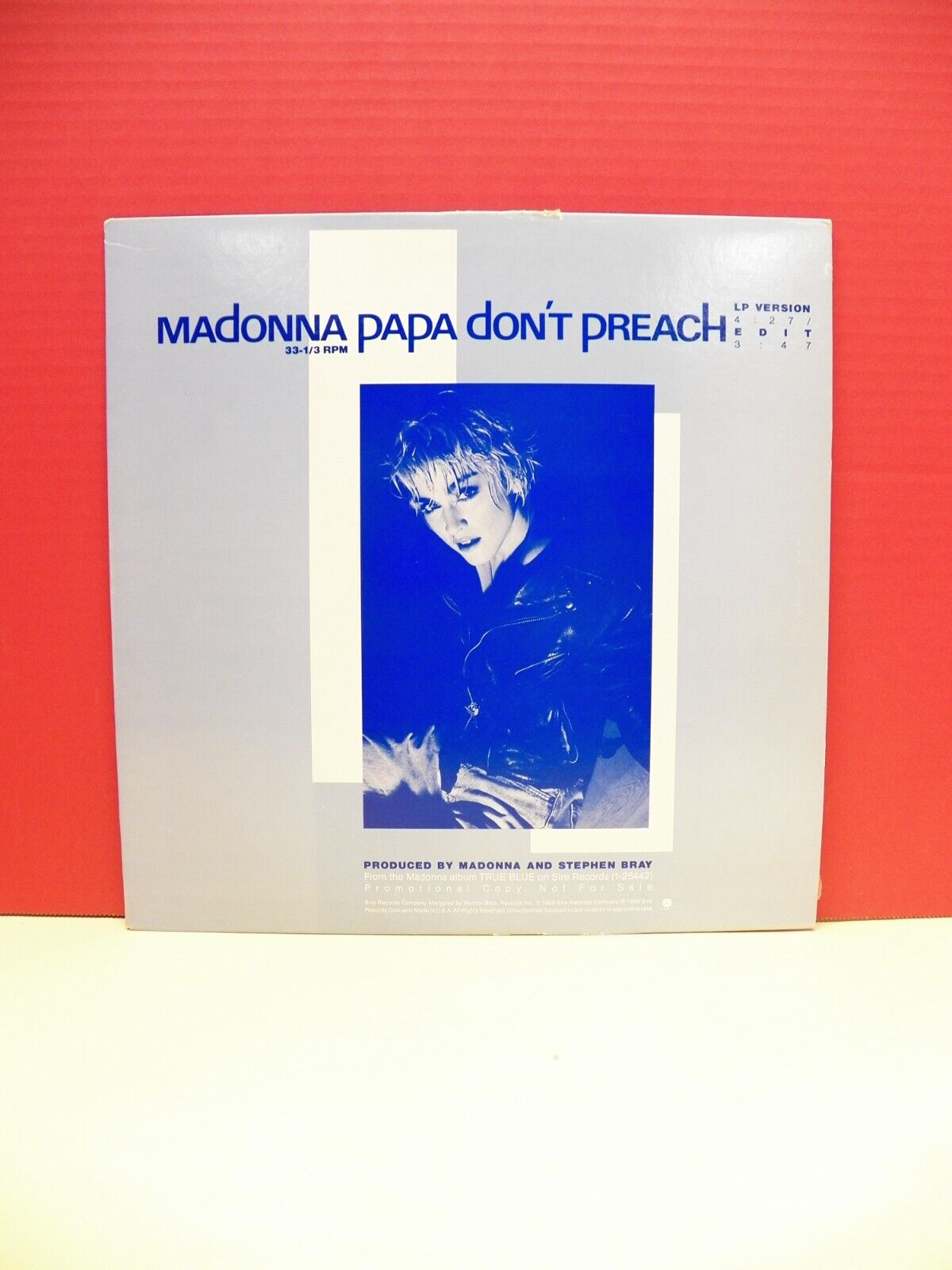 12" Single EX Madonna Papa Don't Preach 1986 Sire Promo PRO-A-2517 12" Single EX Madonna Papa Don't Preach 1986 Sire Promo PRO-A-2517