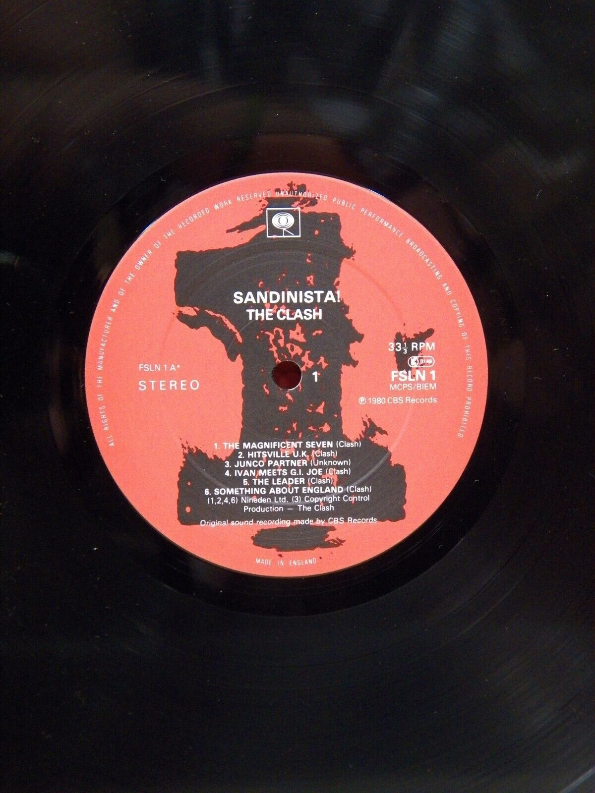 12" 3xLP VG++/EX The Clash Sandinista! 1980 CBS UK Import FSLN 1/E3X 37037 12" 3xLP VG++/EX The Clash Sandinista! 1980 CBS UK Import FSLN 1/E3X 37037