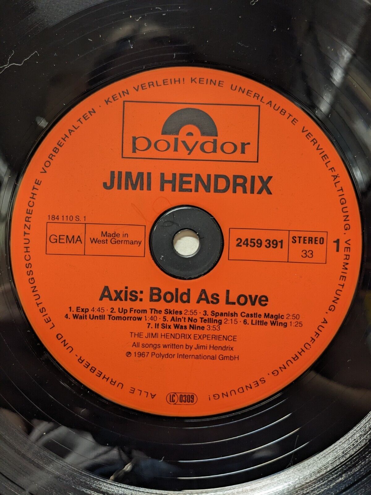 12" LP EX Jimi Hendrix Experience Axis: Bold As Love 1980 Polydor Import Reissue 12" LP EX Jimi Hendrix Experience Axis: Bold As Love 1980 Polydor Import Reissue