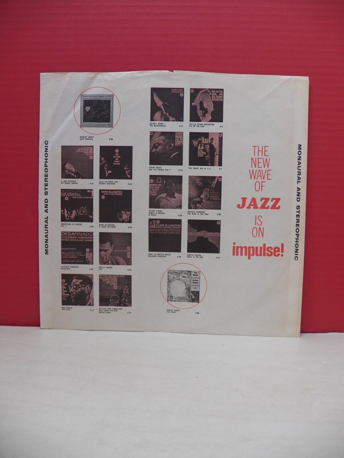12" LP VG+ John Coltrane/Archie Shepp New Thing At Newport 1967 Impulse! Reissue 12" LP VG+ John Coltrane/Archie Shepp New Thing At Newport 1967 Impulse! Reissue