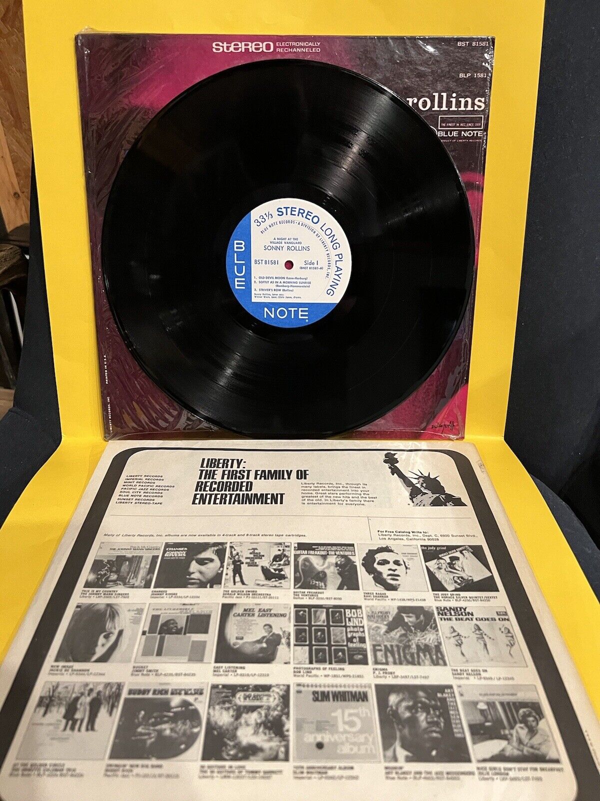 NM In Shrink Vinyl Sonny Rollins A Night at the Village Vanguard BST 81581 1967 NM In Shrink Vinyl Sonny Rollins A Night at the Village Vanguard BST 81581 1967