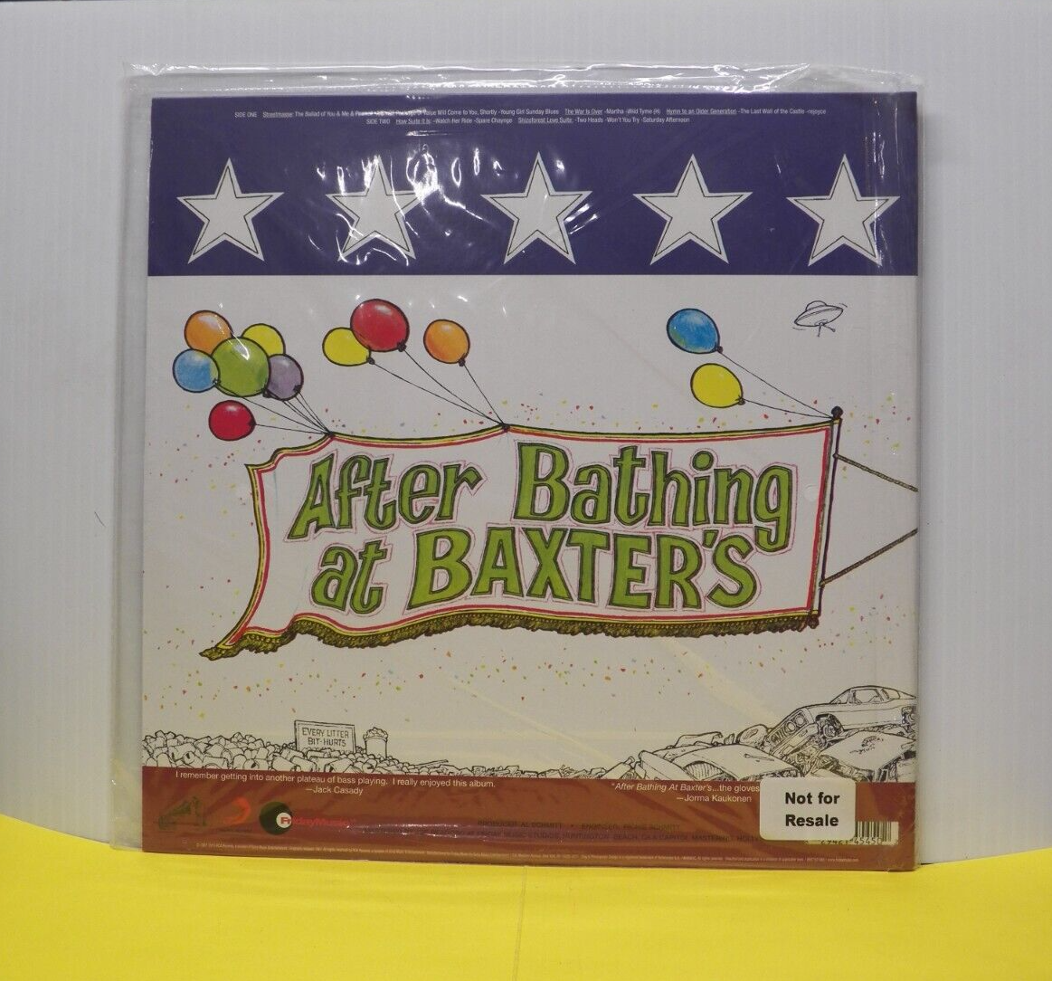 12" LP Jefferson Airplane After Bathing At Baxter's 2015 Remastered 180G Promo 12" LP Jefferson Airplane After Bathing At Baxter's 2015 Remastered 180G Promo