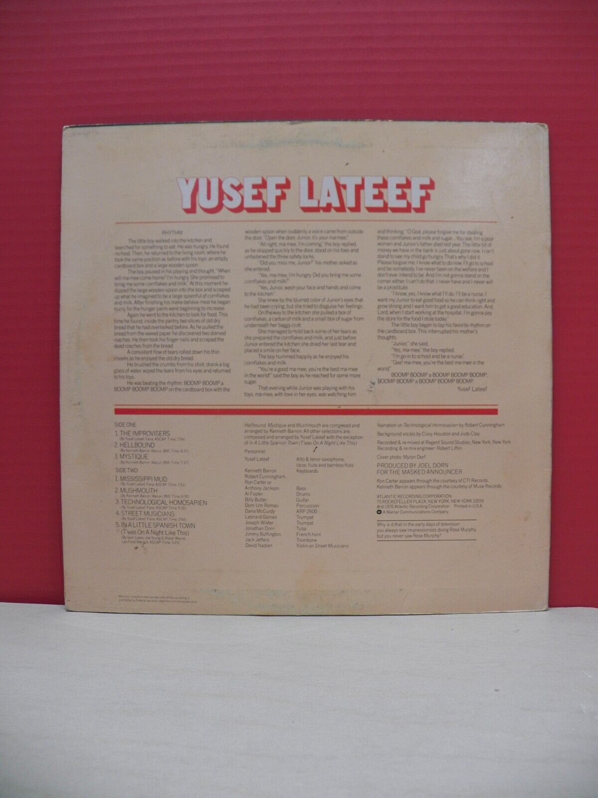 12" LP EX Yusef Lateef The Doctor Is In...And Out 1977 Atlantic Reissue SD 1685 12" LP EX Yusef Lateef The Doctor Is In...And Out 1977 Atlantic Reissue SD 1685
