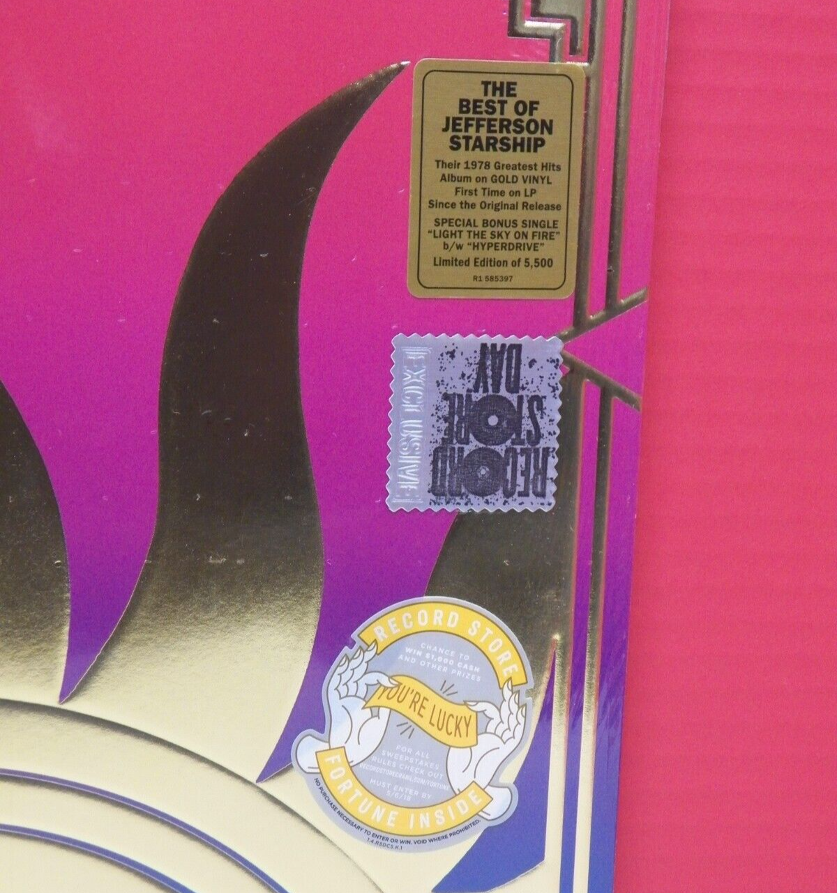 12" LP Jefferson Starship Gold 2019 Reissue RSD Ltd Ed Gold Vinyl Bonus 7" 12" LP Jefferson Starship Gold 2019 Reissue RSD Ltd Ed Gold Vinyl Bonus 7"