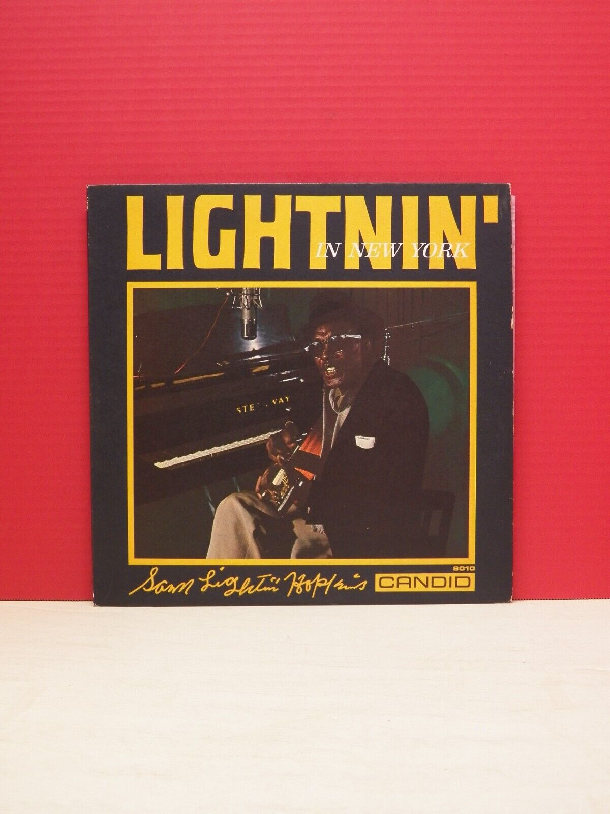 12" LP VG Sam Lightnin' Hopkins Lightnin' In New York 1961 Candid Mono CJM 8010 12" LP VG Sam Lightnin' Hopkins Lightnin' In New York 1961 Candid Mono CJM 8010