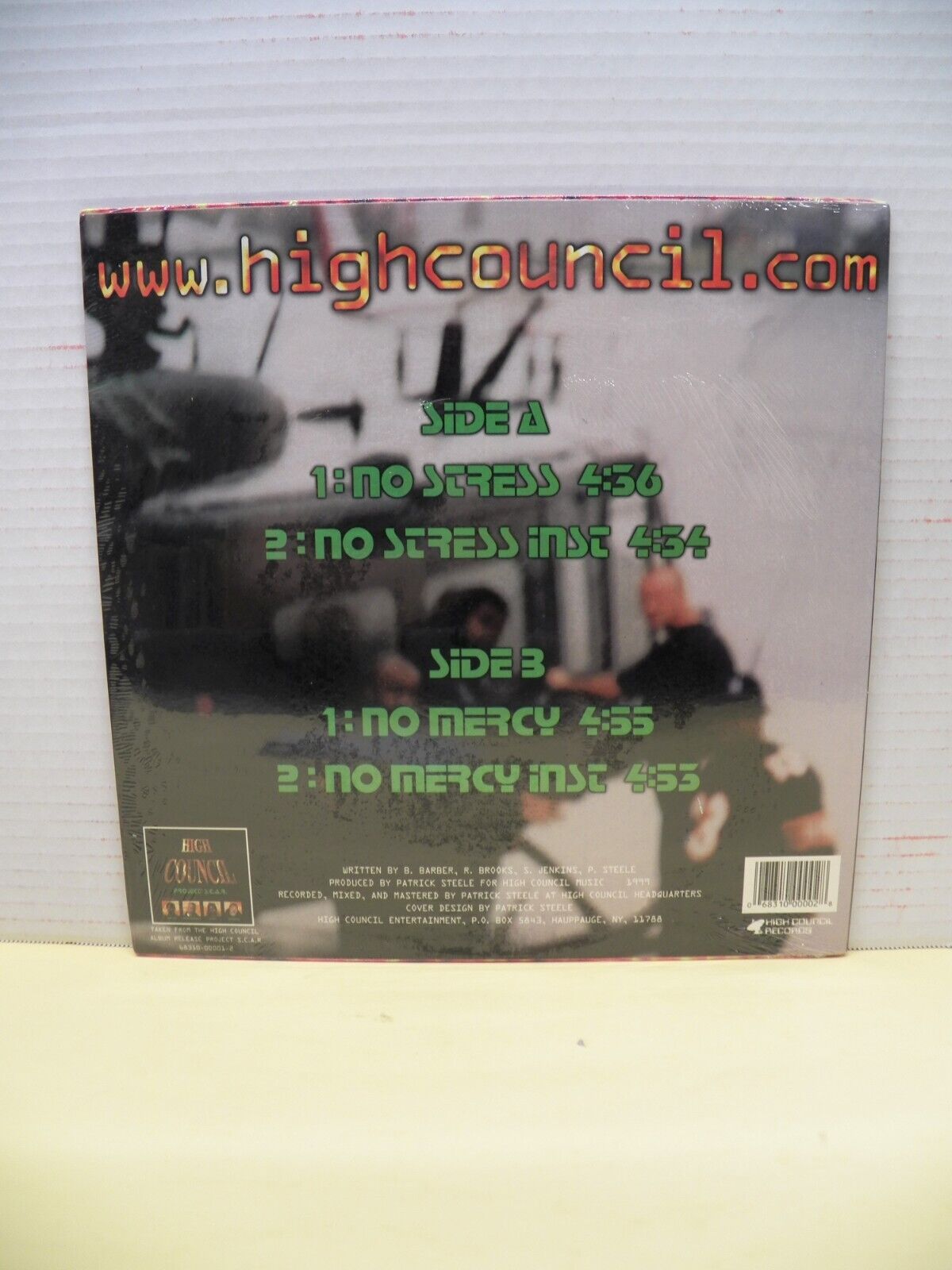 Sealed 12" Single High Council No Stress / No Mercy 1999 High Council Records Sealed 12" Single High Council No Stress / No Mercy 1999 High Council Records