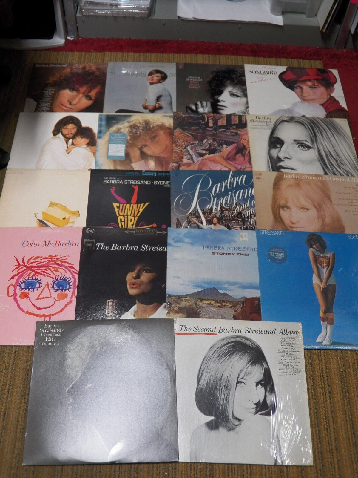 Lot of 18 Barbra Streisand 12" LPs Lot of 18 Barbra Streisand 12" LPs