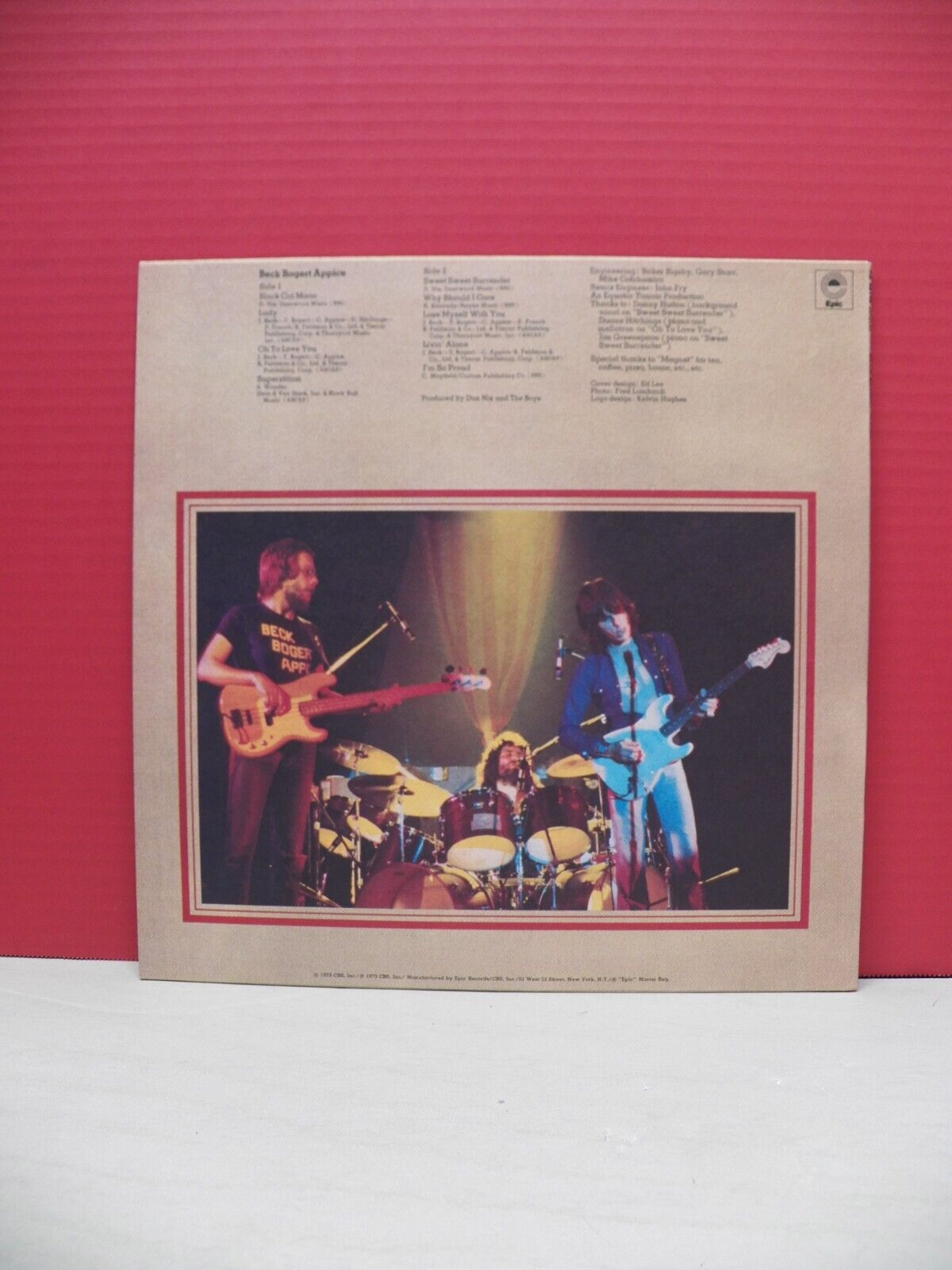 12" LP EX Beck, Bogert & Appice Beck, Bogert & Appice Epic Reissue KE 32140 12" LP EX Beck, Bogert & Appice Beck, Bogert & Appice Epic Reissue KE 32140