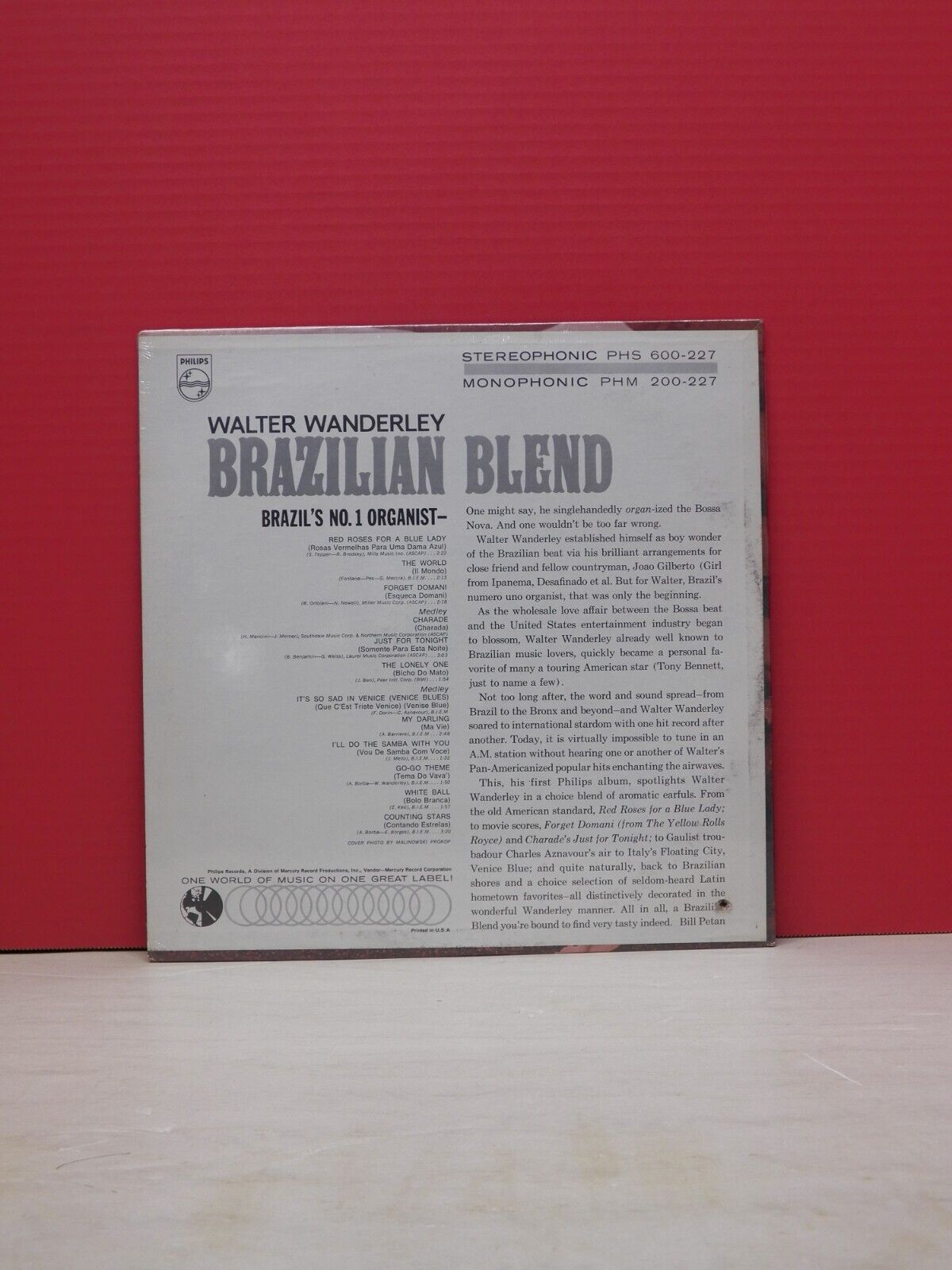 Sealed 12" LP Walter Wanderley Brazilian Blend 1967 Philips Stereo PHS 600-227 Sealed 12" LP Walter Wanderley Brazilian Blend 1967 Philips Stereo PHS 600-227