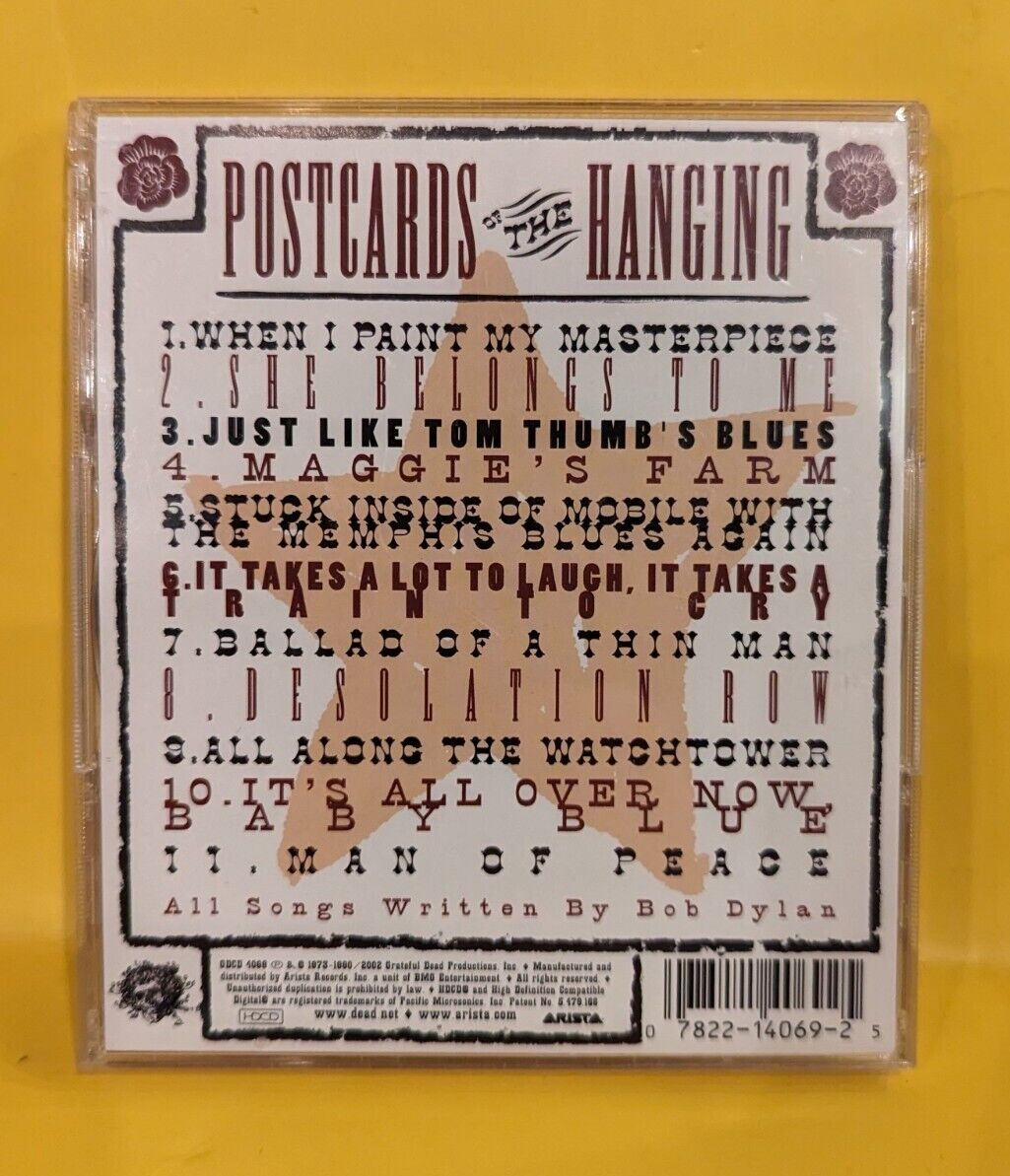 NmGrateful Dead Postcards Of The Hanging Bonus Disc CD Bob Dylan Songs GDCD 2-CD NmGrateful Dead Postcards Of The Hanging Bonus Disc CD Bob Dylan Songs GDCD 2-CD