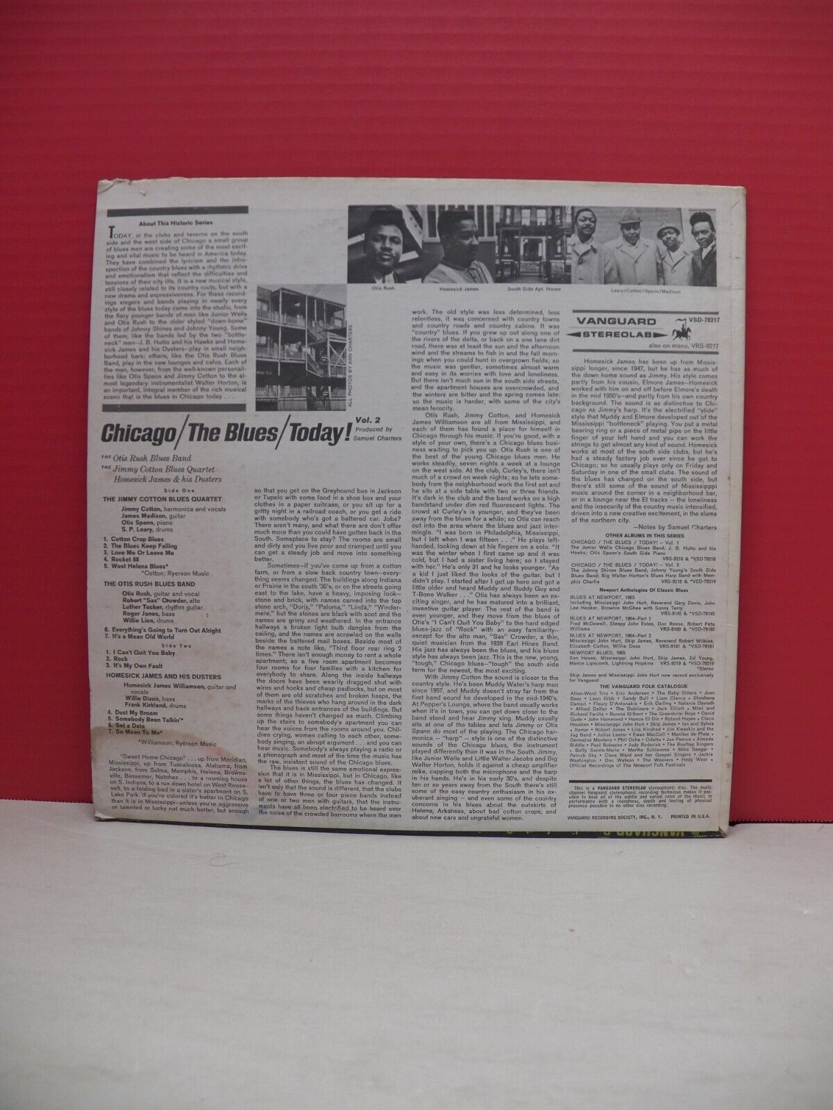 12" LP EX Chicago / The Blues / Today! Vol. 2 1968 Vanguard Stereo Reissue 12" LP EX Chicago / The Blues / Today! Vol. 2 1968 Vanguard Stereo Reissue