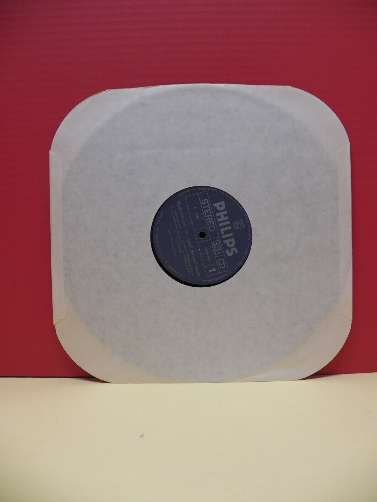 12" LP VG+ Joan Manuel Serrat Mediterraneo 1982 Philips Colombia Import Reissue 12" LP VG+ Joan Manuel Serrat Mediterraneo 1982 Philips Colombia Import Reissue