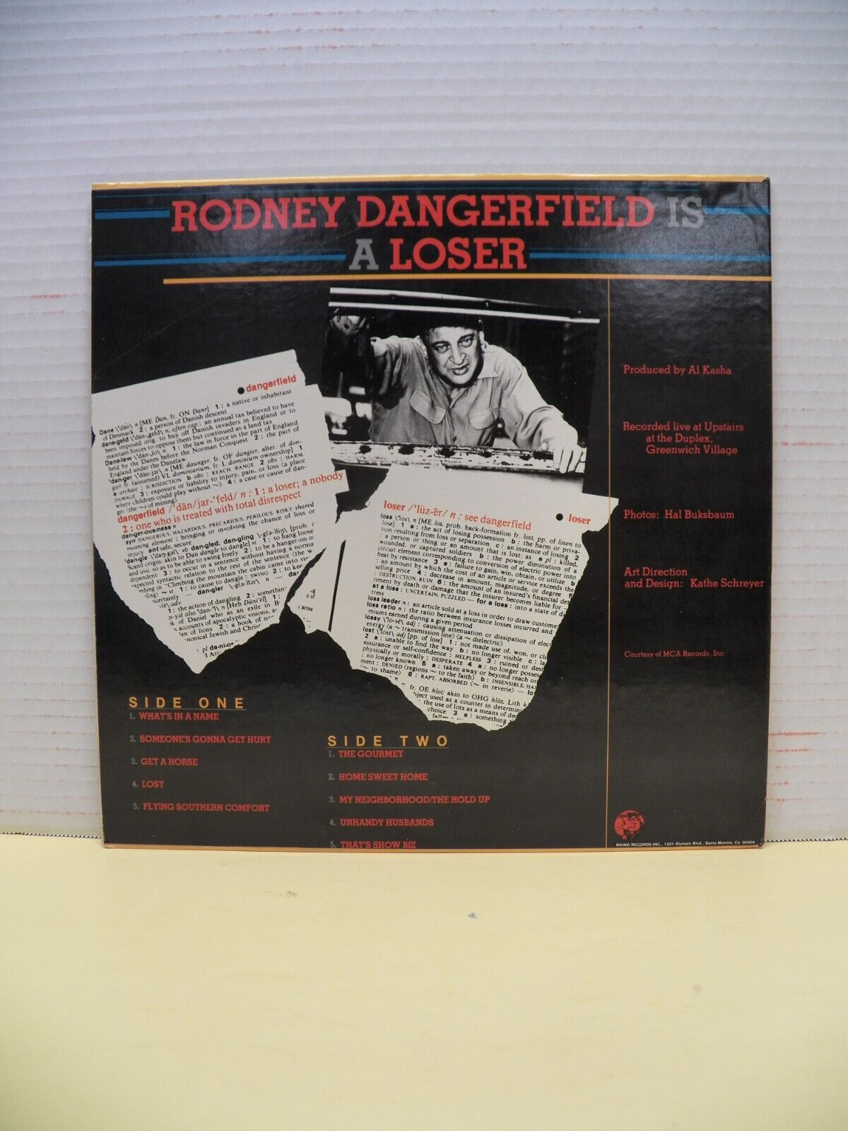 12" LP VG++/EX Rodney Dangerfield The Loser Rhino Records Reissue Promo RNLP 012 12" LP VG++/EX Rodney Dangerfield The Loser Rhino Records Reissue Promo RNLP 012