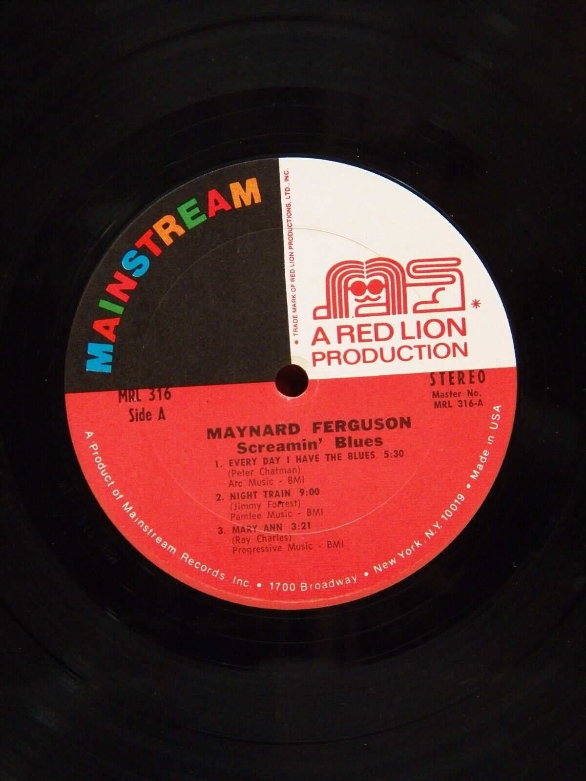 12" LP EX Maynard Ferguson Screamin' Blues 1971 Mainstream Reissue MRL Autograph 12" LP EX Maynard Ferguson Screamin' Blues 1971 Mainstream Reissue MRL Autograph