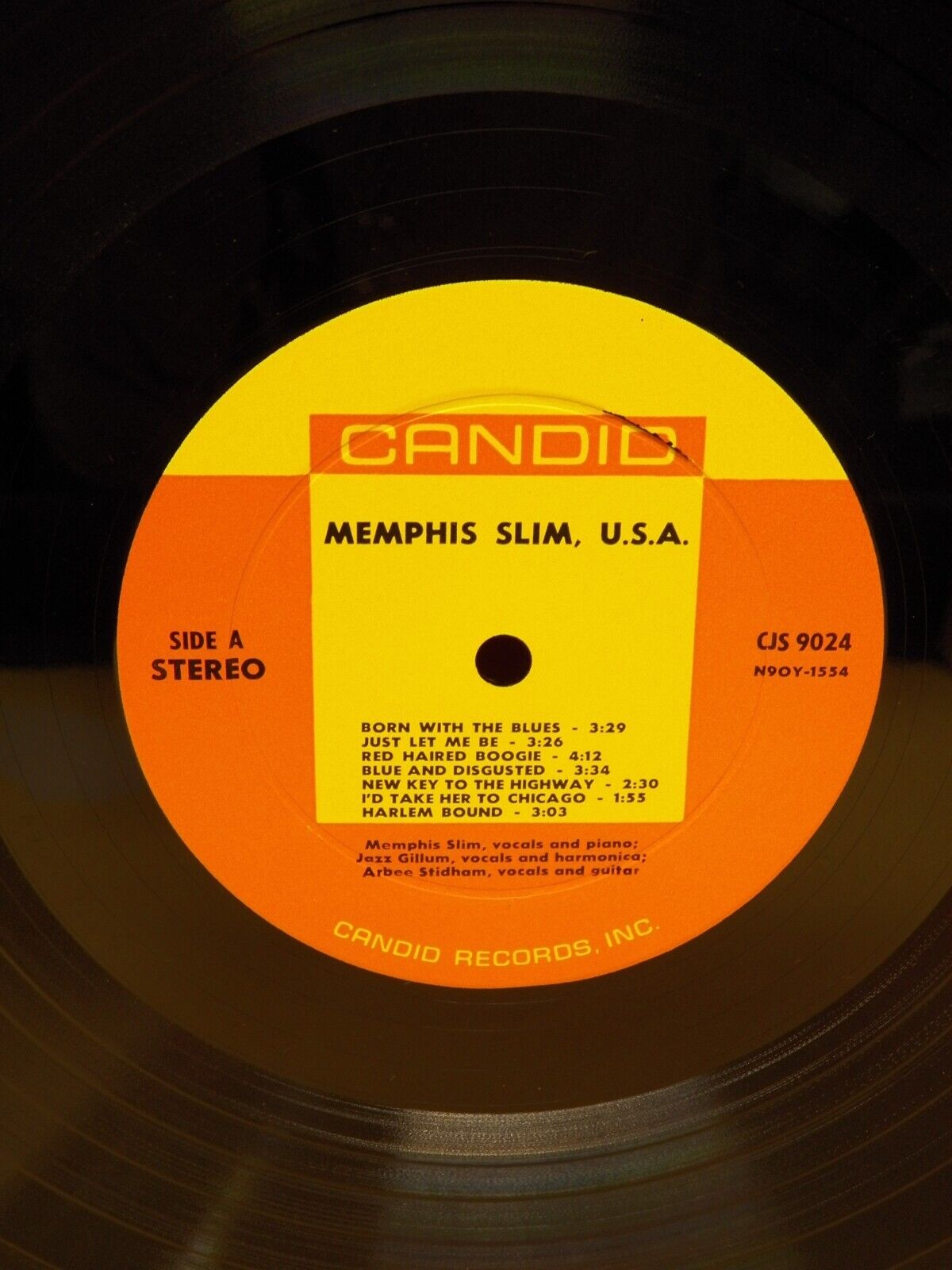12" LP EX Memphis Slim Memphis Slim, U.S.A. 1961 Candid Stereo CJS 9024 12" LP EX Memphis Slim Memphis Slim, U.S.A. 1961 Candid Stereo CJS 9024