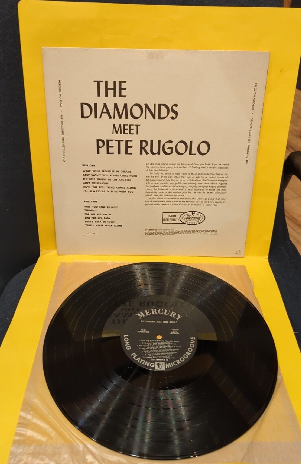 VG ++ Vinyl Record LP The Diamonds Meet Pete Rugolo MG 20368 Microgroove VG ++ Vinyl Record LP The Diamonds Meet Pete Rugolo MG 20368 Microgroove